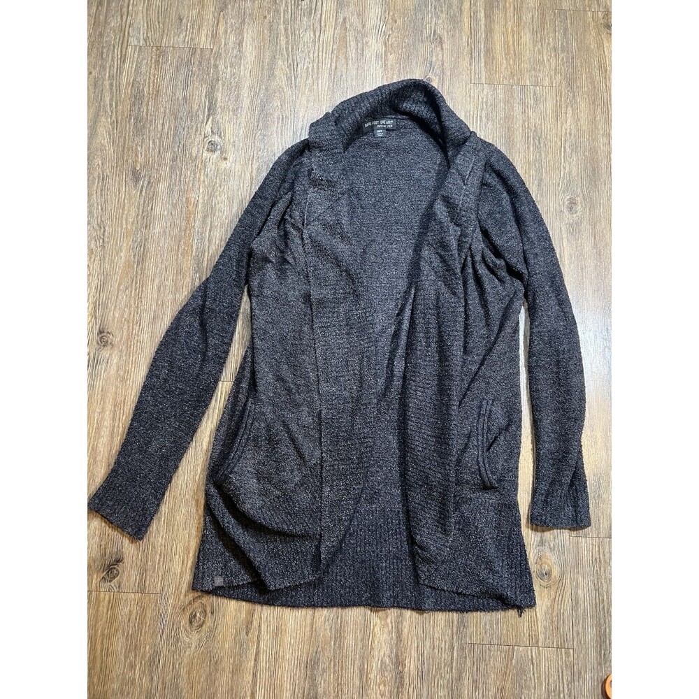 Barefoot Dreams Cardigan Cozy Chic Lite Soft/ Comfort 452 S Gray Black
